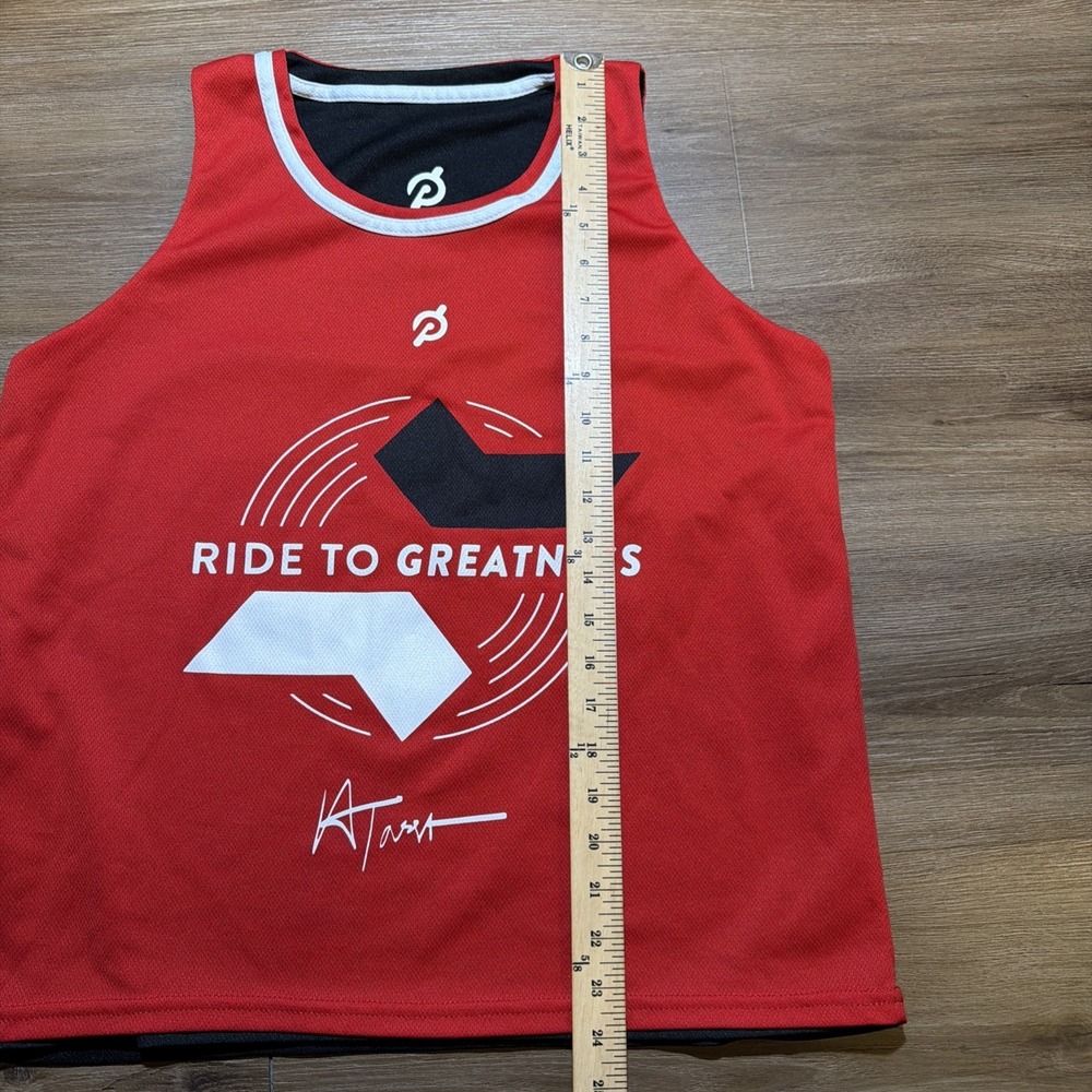 Peloton Alex Toussaint Ride to Greatness Reversible Jersey Shirt SMALL Black Red - Picture 5 of 9